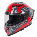 CASCO SNAIL FF871 DOBLE VISOR RED/GREY XL