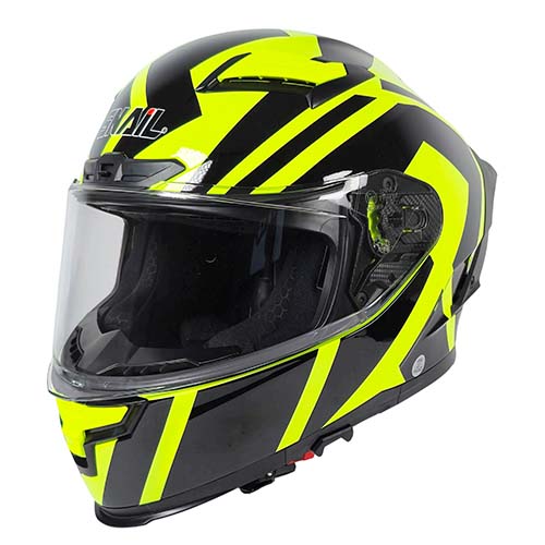 CASCO SNAIL FF871 DOBLE VISOR FLUO YELLOW/BLACK M