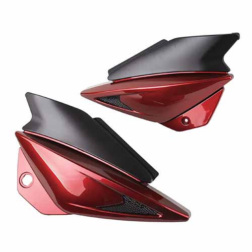 CACHA LATERAL TANQUE BAJAJ ROUSER 135 ROJO (JGO) MTC