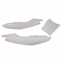 CACHA BAJO ASIENTO + UNION YAMAHA YBR125 ED FACTOR BLANCO (3PCS) MTC