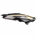 CACHA BAJO ASIENTO YAMAHA NEW CRYPTON 110 NEGRO CALCO BLANCO LADO DERECHO MTC