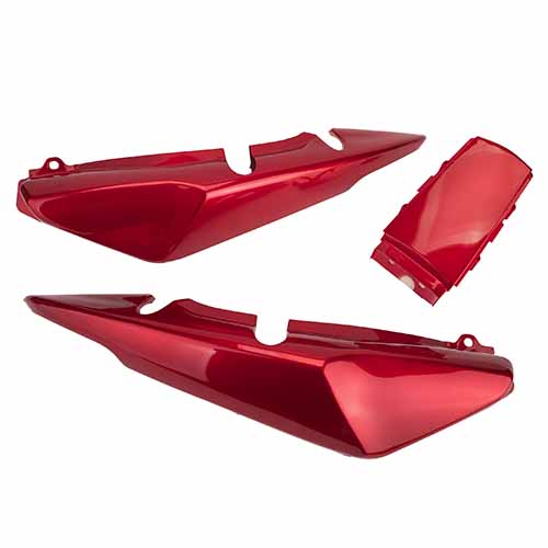 CACHA BAJO ASIENTO + UNION COLIN H. CG150 TITAN M/V ROJO (3PCS) MTC