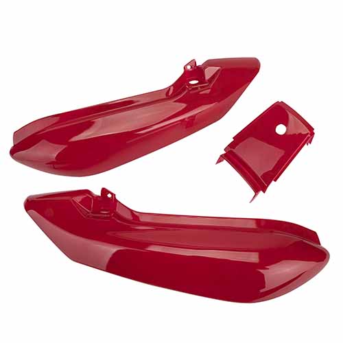 CACHA BAJO ASIENTO + UNION COLIN SUZUKI EN 125 ROJO (3pcs) MTC