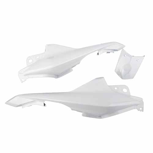 CACHA BAJO ASIENTO + UNION COLIN YAMAHA FZ-S BLANCO (3PCS) MTC