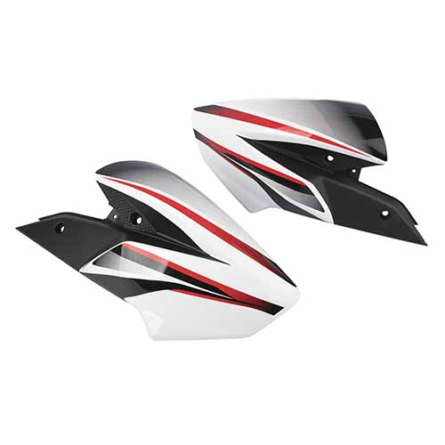 CACHA LATERAL TANQUE BAJAJ ROUSER NS200 BLANCO (JGO) MTC