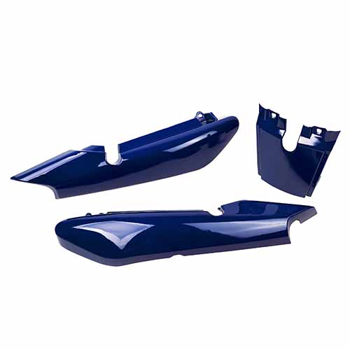 CACHA BAJO ASIENTO + UNION COLIN YAMAHA YBR 125 AZUL (3PCS) MTC