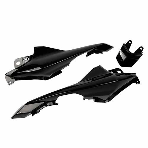 CACHA BAJO ASIENTO + UNION COLIN YAMAHA FZ16 2.0 / FZ-S NEGRO (3PCS) MTC