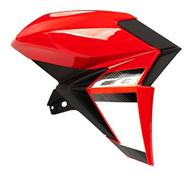 CACHA TANQUE HONDA CB250 TWISTER ROJO LADO DERECHO MTC