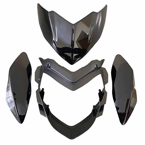 MASCARA CUBRE OPTICA BAJAJ ROUSER 135 NEGRO (4 pcs) MTC