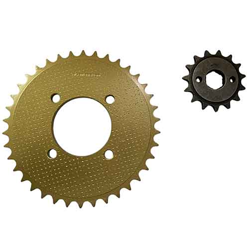 CORONA Y PIÑON MOTOMEL S2 150 / 200 CUSTOM (38-15) CREUSO (9200-KIT)