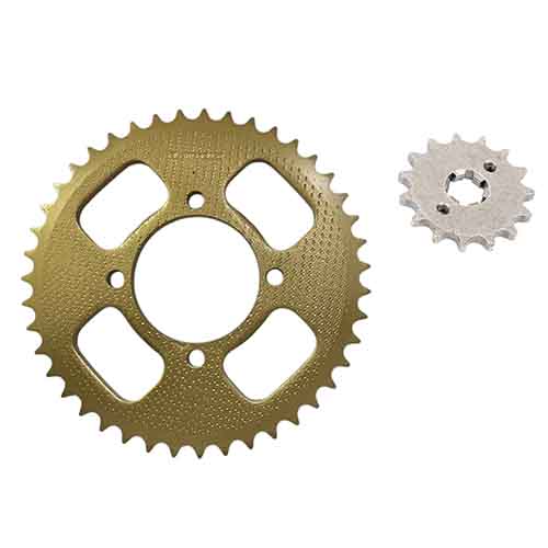 CORONA Y PIÑON YAMAHA YBR 125 E / R / ED-FULL ( 43-15) CREUSO (9301-KIT)