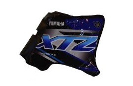 FUNDA TANQUE YAMAHA XTZ125 PLASTICO NEGRO/AZUL/BLANCO FMX (TYG 51 P-NAB)