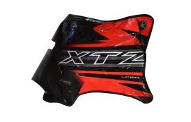 FUNDA TANQUE YAMAHA XTZ125 PLASTICO NEGRO/ROJO/BLANCO FMX (TYG 51 P-NRB)