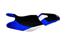 FUNDA DE ASIENTO BAJAJ ROUSER NS200  DOBLE TRICOLOR NBA (MXR TG 607NBA)