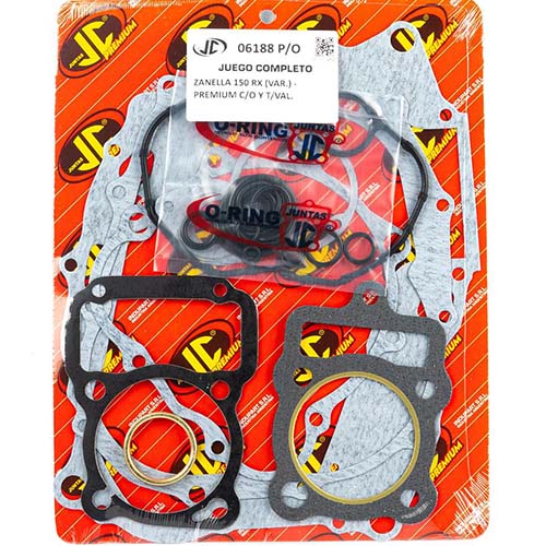 JUNTA ZANELLA 150 RX (VAR) PREM. C/ORING Y T/VAL. JC (06188P/O)