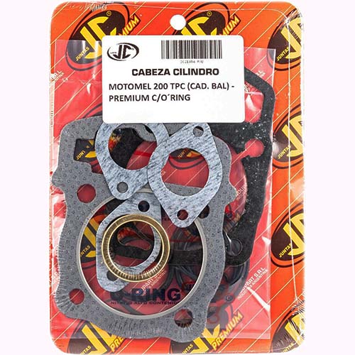 JUNTA TAPA DE CILINDRO MOTOMEL TPC (CAD. BAL.) 200 PREMIUM C/ORING JC (21354P/O)