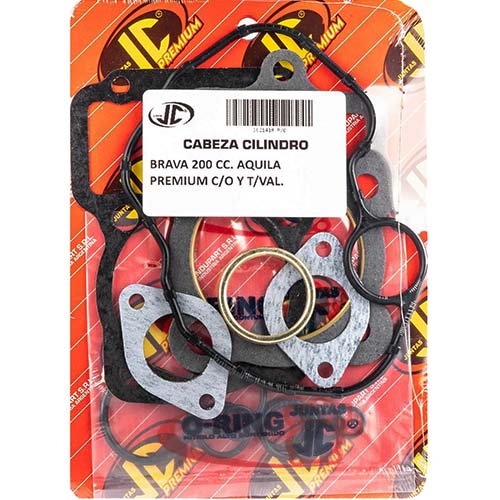 JUNTA TAPA DE CILINDRO BRAVA 200 AQUILA PREMIUM C/ORING JC (21419P/O)