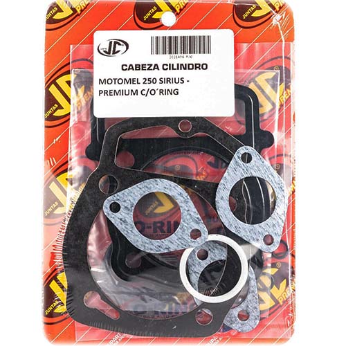JUNTA TAPA DE CILINDRO MOTOMEL 250 SIRIUS PREMIUM C/ORING JC (21436P/O)