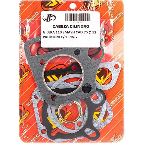 JUNTA TAPA DE CILINDRO GILERA 110 SMASH CAD. 75 DIAM 52 PREMIUM C/ORING JC (21192P/O)
