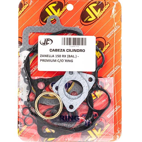 JUNTA TAPA DE CILINDRO ZANELLA 150 RX BALANC. PREMIUM C/ORING JC (21193P/O)