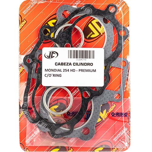JUNTA TAPA DE CILINDRO MONDIAL 254 HD PREMIUM C/ORING JC (21195P/O)