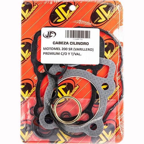 JUNTA TAPA DE CILINDRO MOTOMEL SR 200 (VAR) PREMIUM C/ORING JC (21200P/O)