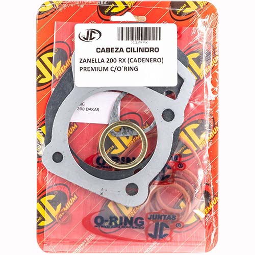 JUNTA TAPA DE CILINDRO ZANELLA 200 RX (CAD) PREMIUM C/ORING JC (21279P/O)