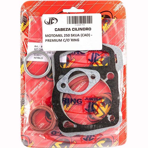 JUNTA TAPA DE CILINDRO MOTOMEL 250 SKUA (CAD) PREMIUM C/ORING JC (21340P/O)