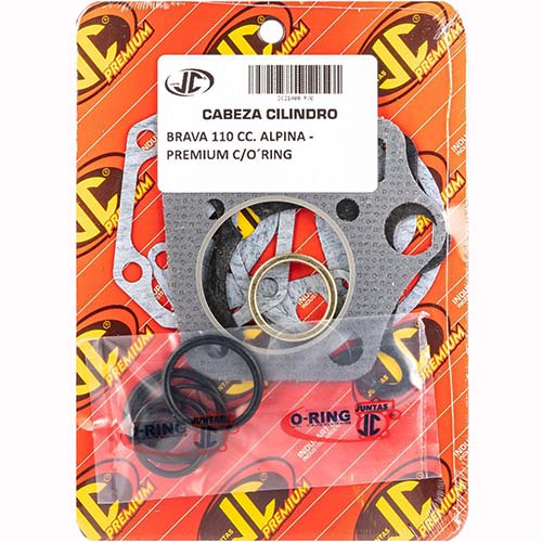 JUNTA TAPA DE CILINDRO BRAVA 110 ALPINA PREMIUM C/ORING JC (21008P/O)