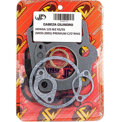 JUNTA TAPA DE CILINDRO HONDA 125 BIZ KS/ES M.2005 PREMIUM C/ORING JC (21119P/O)
