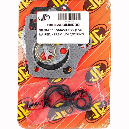 JUNTA TAPA DE CILINDRO GILERA 110 SMASH C.75 DIAM 54 PREM. C/ORING JC (06369P/O)