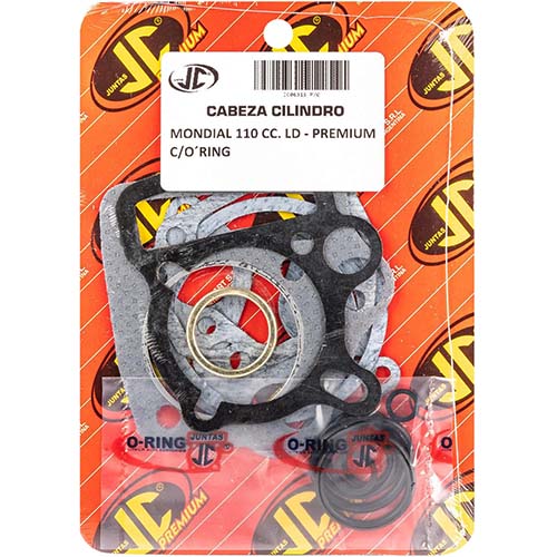 JUNTA TAPA DE CILINDRO MONDIAL 110 LD PREM. C/ORING JC (06315P/O)
