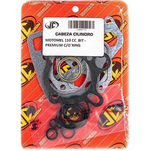 JUNTA TAPA DE CILINDRO MOTOMEL 110 BIT PREM. C/ORING JC (06429P/O)