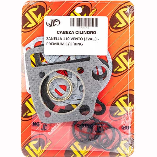 JUNTA TAPA DE CILINDRO ZANELLA 110 VENTO 2V PREM. C/ORING JC (06461P/O)