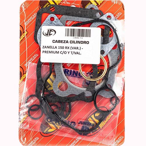 JUNTA TAPA DE CILINDRO ZANELLA 150 RX (VAR) PREM. C/O Y T/VAL JC (06464P/O)