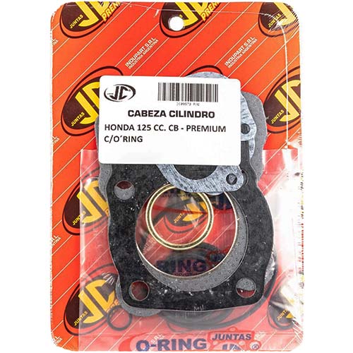 JUNTA TAPA DE CILINDRO HONDA 125 CB PREM. C/ORING JC (00573P/O)