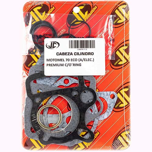 JUNTA TAPA DE CILINDRO MOTOMEL 70 ECO A/E PREM. C/ORING JC (00690P/O)