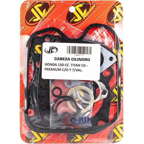 JUNTA TAPA DE CILINDRO HONDA 150 TITAN CG PREM. C/ORING JC (06417P/O)