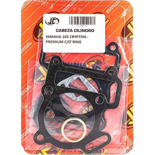 JUNTA TAPA DE CILINDRO YAMAHA 105 CRYPTON PREM. C/ORING JC (21088P/O)