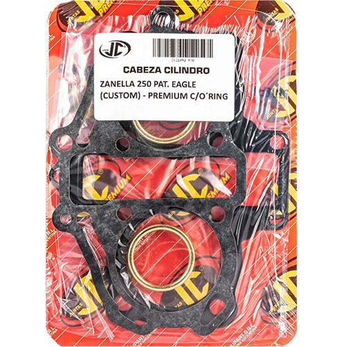JUNTA TAPA DE CILINDRO ZANELLA 250 PAT. EAGLE (CUSTOM) PREM. C/ORING JC (21092P/O)