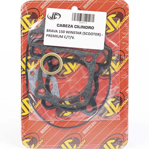 JUNTA TAPA DE CILINDRO BRAVA 150WINSTAR (SCOOTER) PREMIUM C/T/V. JC (21074P)