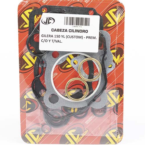 JUNTA TAPA DE CILINDRO GILERA 150YL (CUSTOM) PREM. C/O Y T/VAL. JC (06493P/O)