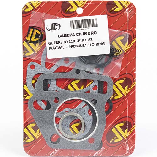 JUNTA TAPA DE CILINDRO GUERRERO 110TRIP C.83 P/AOVAL. PREMIUM C/O´RING JC (06279P/O)