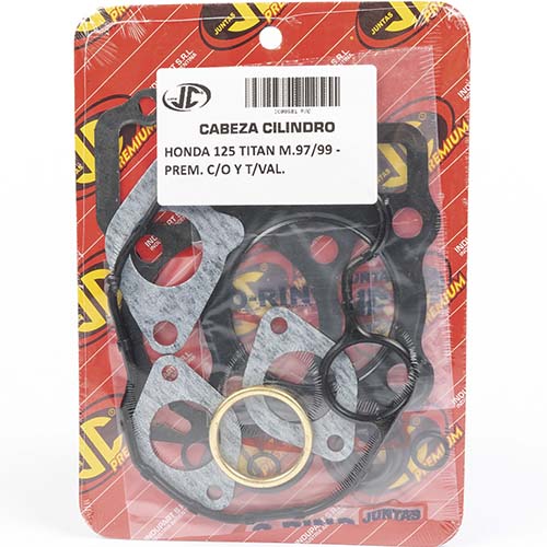 JUNTA TAPA DE CILINDRO HONDA 125TITAN M.97/99 PREM. C/O Y T/VAL. JC (00581P/O)