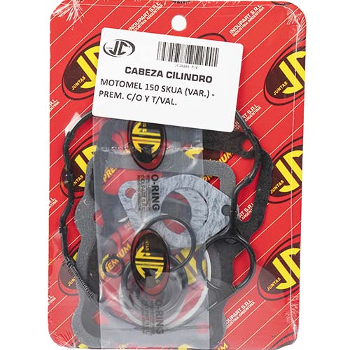 JUNTA TAPA DE CILINDRO MOTOMEL 150 SKUA (VAR) PREM. C/O Y T/VAL. JC (21105P/O)