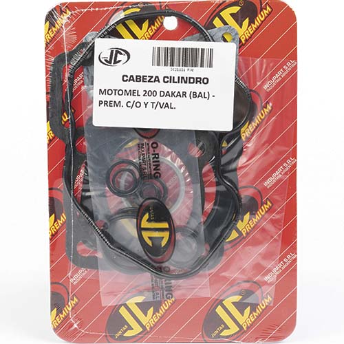 JUNTA TAPA DE CILINDRO MOTOMEL 200 DAKAR (BAL) PREM. C/O Y T/VAL. JC (21121P/O)
