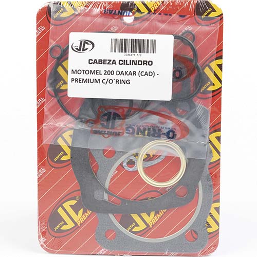 JUNTA TAPA DE CILINDRO MOTOMEL 200 DAKAR (CAD) PREMIUM C/O´RING JC (06479P/O)