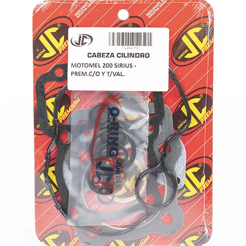 JUNTA TAPA DE CILINDRO MOTOMEL 200 SIRIUS PRE. C/OïRING Y T/VAL. JC (21345P/O)