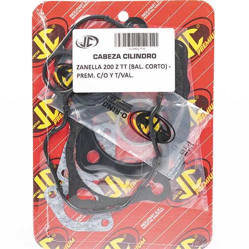 JUNTA TAPA DE CILINDRO ZANELLA 200 ZTT (C/BAL CORTO) PRE C/O JC (21422P/O)