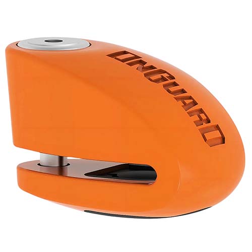TRABA DISCO CON ALARMA 120DB 8257 6mm NARANJA FLUOR ONGUARD